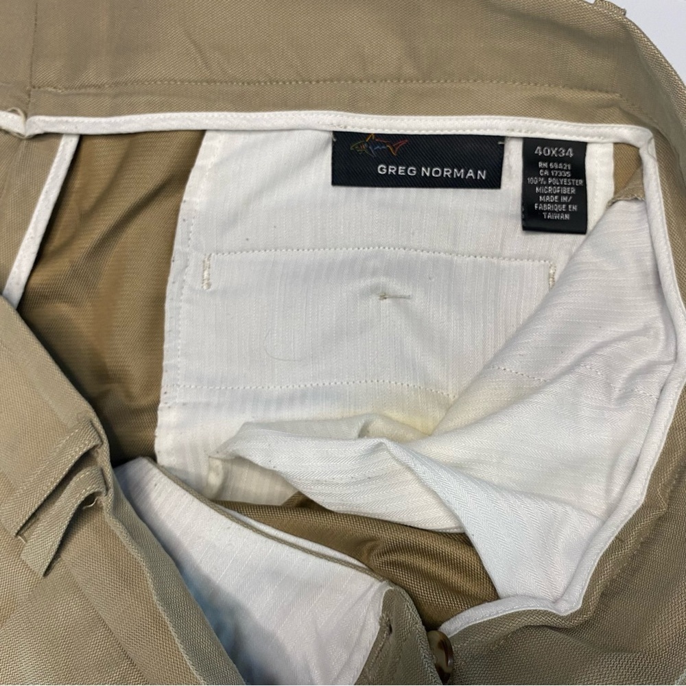 Greg Norman 40X34 Khaki Pants PRELOVED See Pictures for Stains - Picture 3 of 14